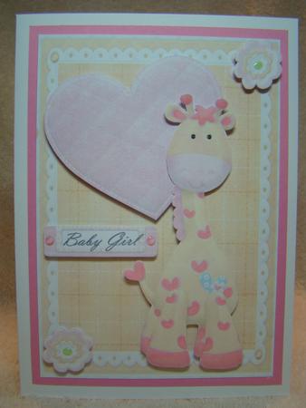 Lovely Giraffe on Pink Heart by Beverly Carmichael