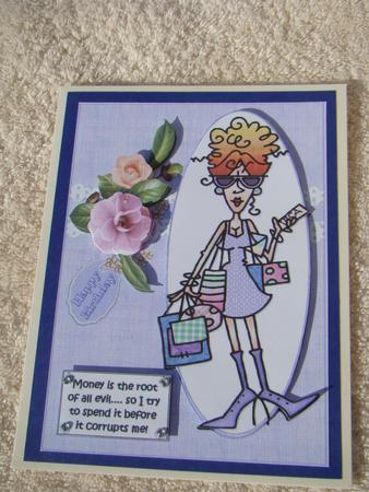 Rita Knows the Root of Evil Quick Card by Beverly Carmichael