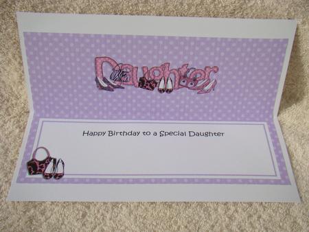 Birthday Special Daughter Shoes & Handbags Matching Insert by Beverly Carmichael
