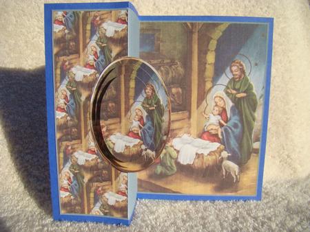 The Stable No Hole Fold Back Card by Beverly Carmichael