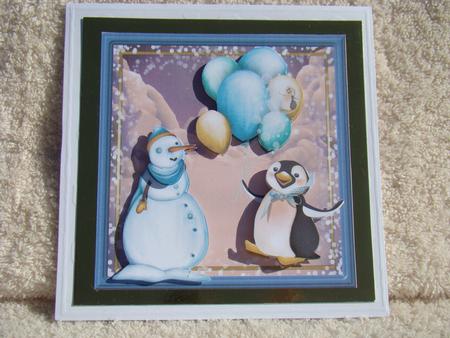 Winter Party Friends Card and Decoupage by Beverly Carmichael