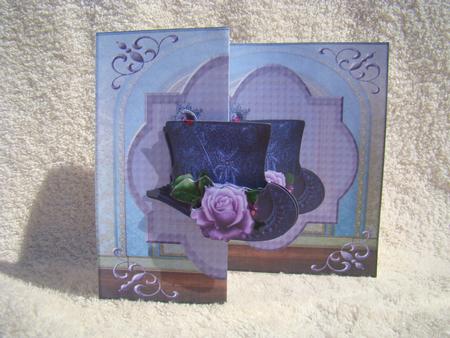 No Hole Fold Back Vintage Hat & Roses by Beverly Carmichael
