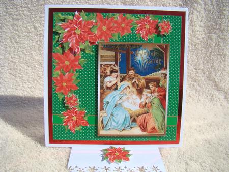 Poinsettia Nativity by Beverly Carmichael