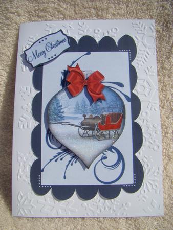 Christmas Scene Bauble 1 by Beverly Carmichael