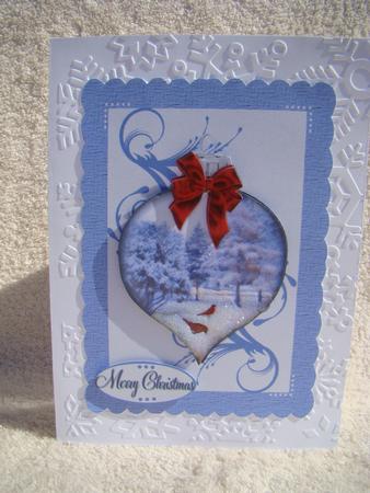 Christmas Scene Bauble 2 by Beverly Carmichael