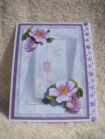 Christmas Prayer Card with Decoupage by Beverly Carmichael
