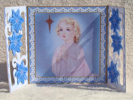 Praying Girl Fancy Swirl Gatefold Card & E Kit by Beverly Carmichael
