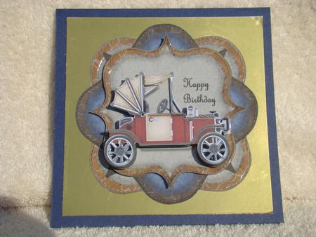 Vintage Car Male Card by Beverly Carmichael