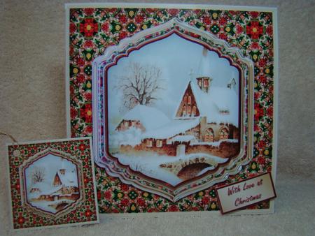 Christmas Church Shaped Layer Card Mini Kit by Beverly Carmichael
