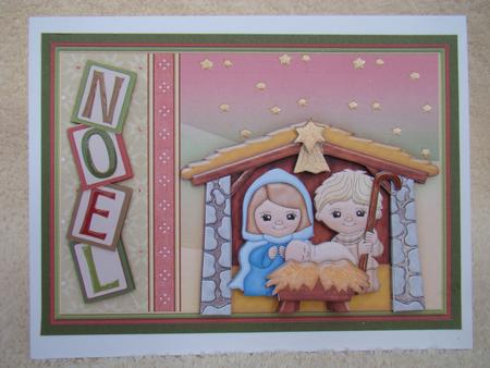 Nativity Noel Christmas Card Topper & Decoupage by Beverly Carmichael
