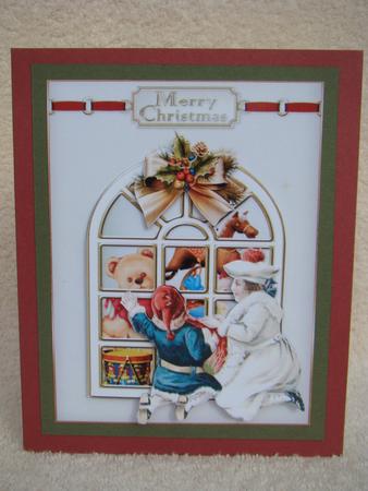 Vintage Christmas Toy Shop Window by Beverly Carmichael