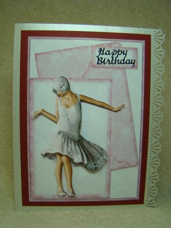 1920's Art Deco Party Invite Card Front & Decoupage by Beverly Carmichael