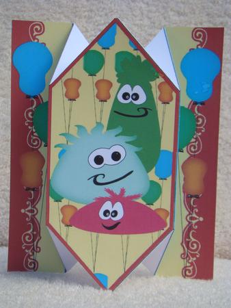 Diamond Fold Card - the Blobbles by Beverly Carmichael