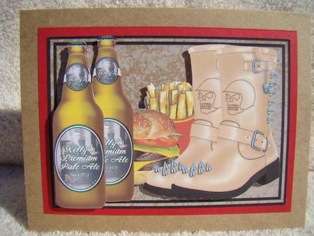 Biker Boots and Beer 1 by Beverly Carmichael
