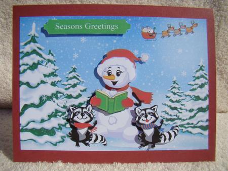 Christmas Scene Decoupage Card by Beverly Carmichael