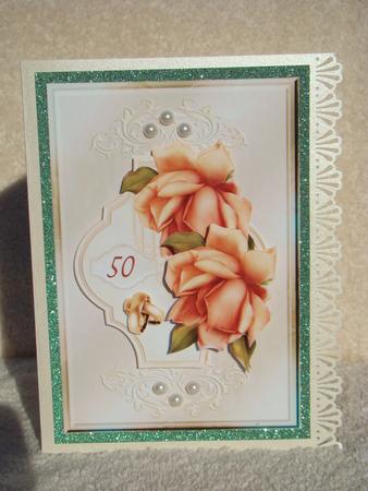 Golden Roses Wedding & Birthday 50 Year by Beverly Carmichael