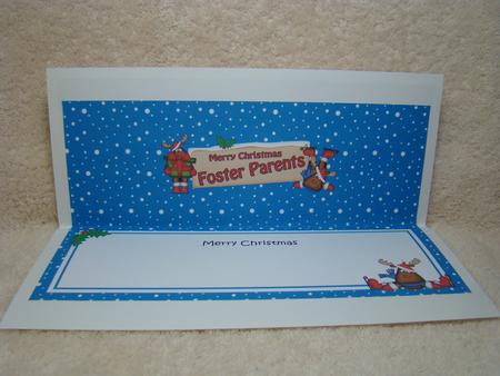 Xmas Foster Parents Rudolph Signpost Large Dl Insert by Beverly Carmichael