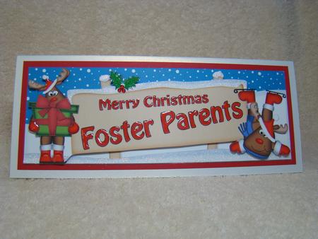 Xmas Foster Parents Rudolph Signpost Lge Dl Decoupage by Beverly Carmichael