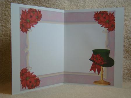 Red Poinsettia Christmas Hat & Stand - Insert by Beverly Carmichael