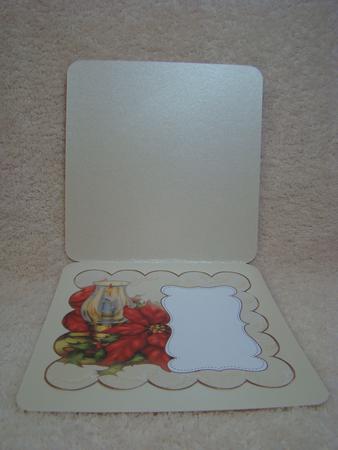 Gold Candle Lantern Picture 8in Scallop Insert Panel by Beverly Carmichael