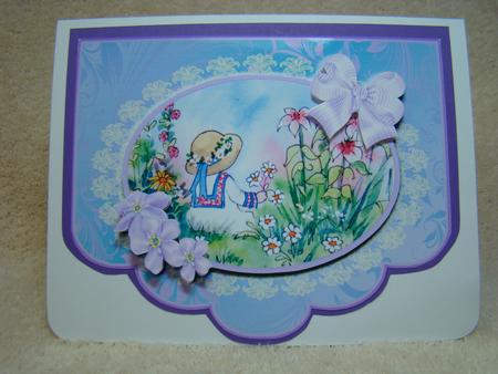 Picking the Flowers Scalloped Edge Envelope Topper by Beverly Carmichael
