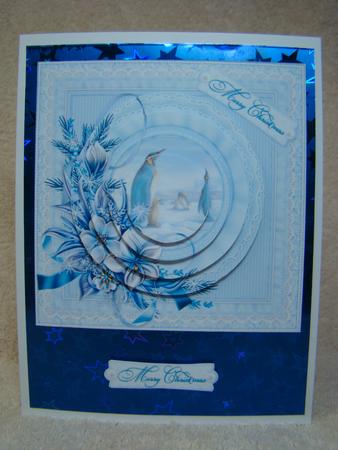 Family of Penguins Winter Scene Pyramid by Beverly Carmichael