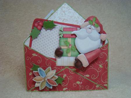 Santa Envelope Peeper Card Mini Kit by Beverly Carmichael