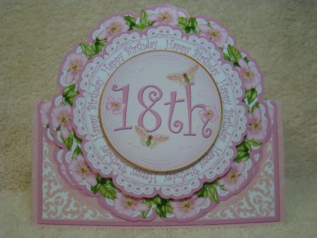 Pink Blossom 18th Birthday 3D Picture Doily C & E Kit by Beverly Carmichael