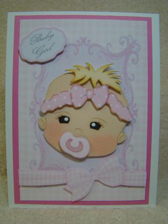 Cute Blonde Baby Girl with Dummy by Beverly Carmichael