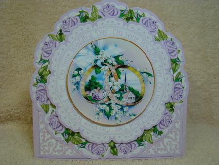 Lilac Rings Wedding Day 3D Picture Doily C & E Kit by Beverly Carmichael