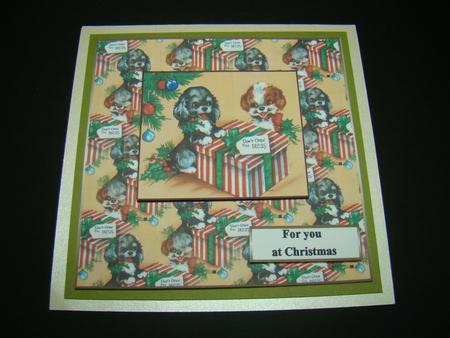 Puppy Christmas Vintage by Beverly Carmichael