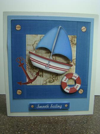 Nautical Theme 6x6 Birthday,bon Voyage,other by Beverly Carmichael