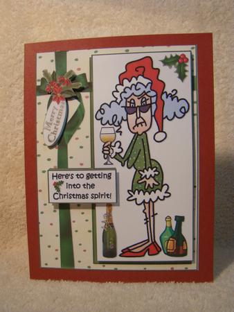 Stella is Into the Christmas Spirit Quick Card by Beverly Carmichael