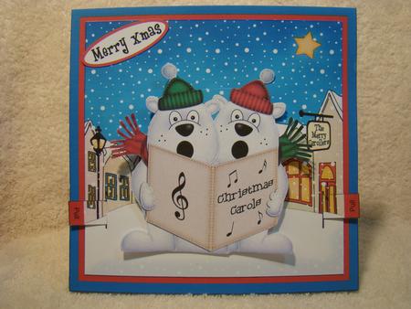 3D Xmas Singing Polar Bears Animated Merry Carollers Kit by Beverly Carmichael
