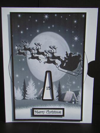 Sparkly Skies Advent Wheel Card by Beverly Carmichael