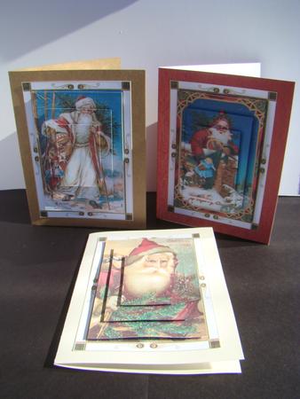 Vintage Father Christmas Pyramid Toppers Bumper Kit by Beverly Carmichael