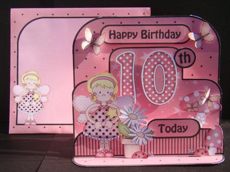3D Fairy Fiz 10th Birthday Girlz Pop Up Age Card Kit by Beverly Carmichael
