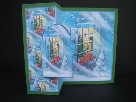 Warm Glow from the Window No Hole Foldback Card by Beverly Carmichael