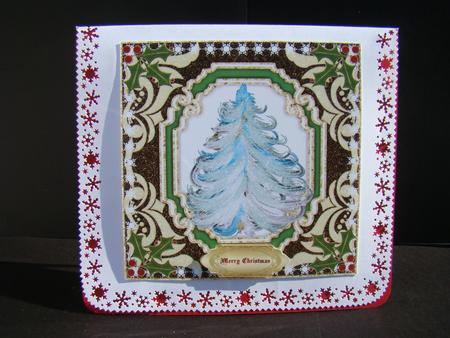 Fluffy Christmas Tree 7x7 Topper 1 by Beverly Carmichael