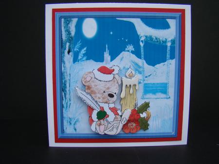 Letter to Santa Card with Decoupage by Beverly Carmichael