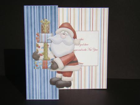 Santa's Gifts Fold Back Card with Verse by Beverly Carmichael