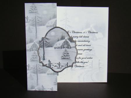 Winter Moonlight Fold Back Card with Verse by Beverly Carmichael