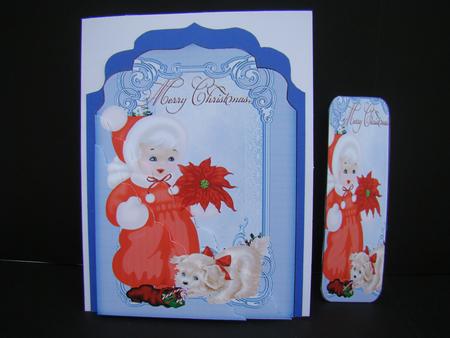 Shaped Christmas Girl and Bookmark by Beverly Carmichael