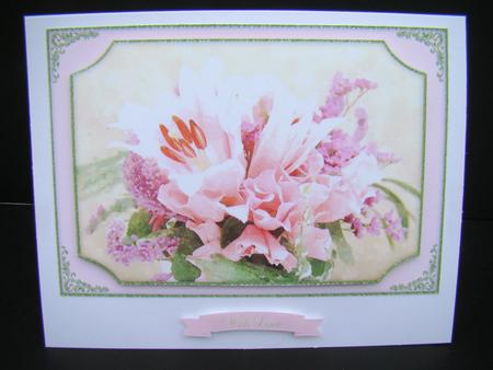Pretty Floral Bouquet Watercolour Quick Card by Beverly Carmichael