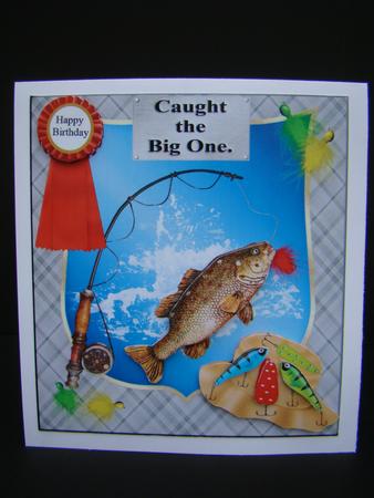 Caught the Big One Card Topper & Decoupage by Beverly Carmichael