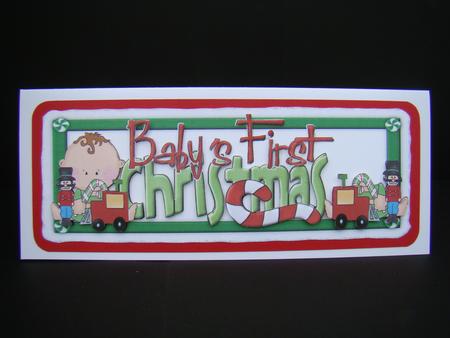 Baby's First Christmas with Toys Dl Card by Beverly Carmichael