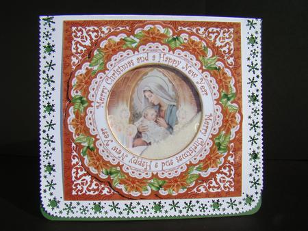Mmary1 Merry Christmas Hny 8in Doily Shaker Cf Mini Kit by Beverly Carmichael