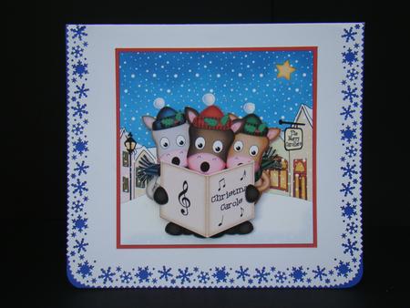Singing Horses Merry Carollers 3D Decoupage by Beverly Carmichael