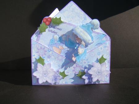 Christmas Fairy Envelope Peeper Card Mini Kit by Beverly Carmichael