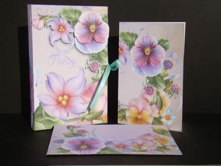 Stationary Box Set - Summer Pansy by Beverly Carmichael